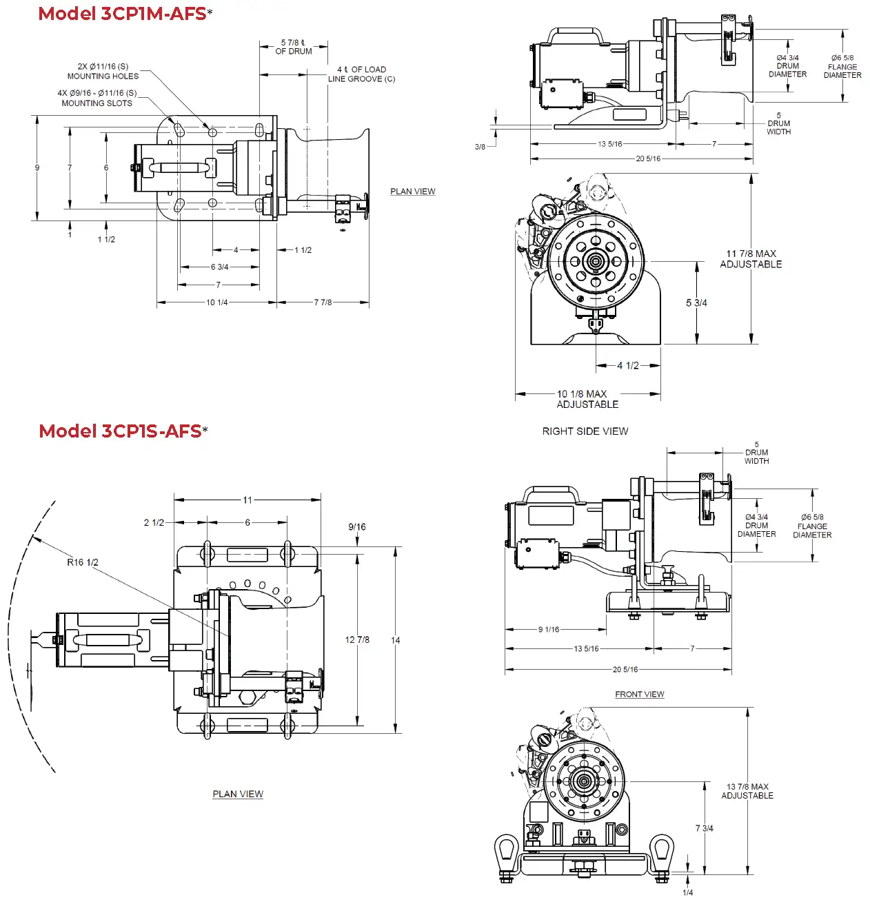 Capstan Dimensions 1